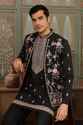 Black Kurta with Jacket